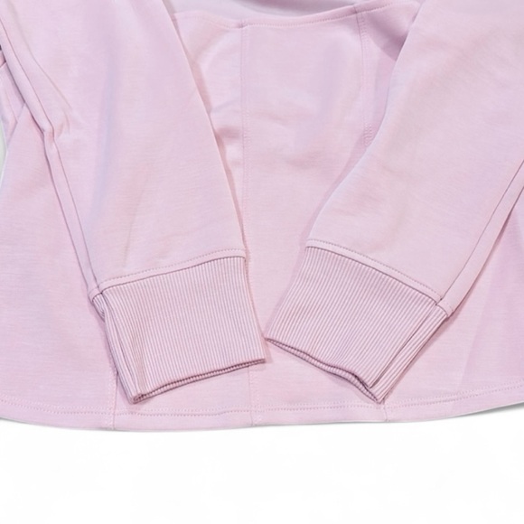 Mono b Cut Out Hoodie Size Large Cool Pink Long Sleeve Adjustable Self Ties - Picture 8 of 9